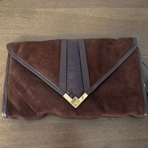 Vintage Margolin suede clutch